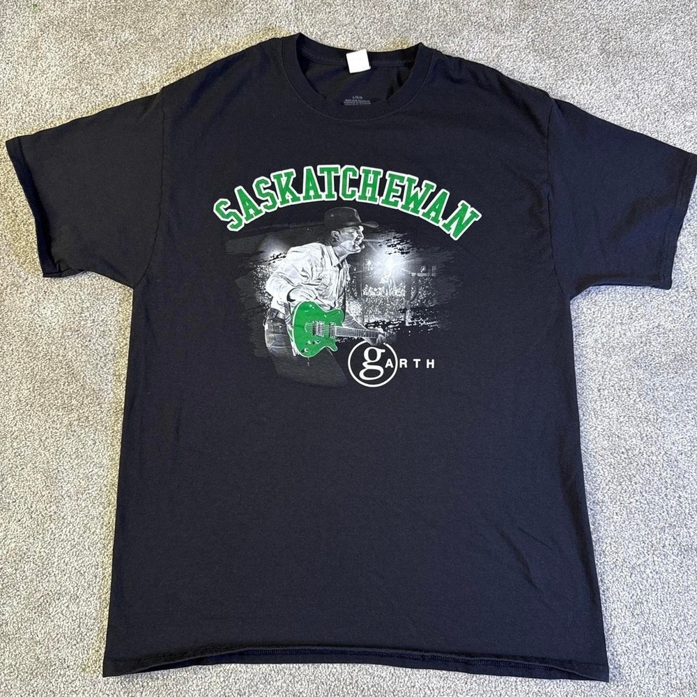 Garth Brooks Saskatchewan Concert T-Shirt Black Hanes Large